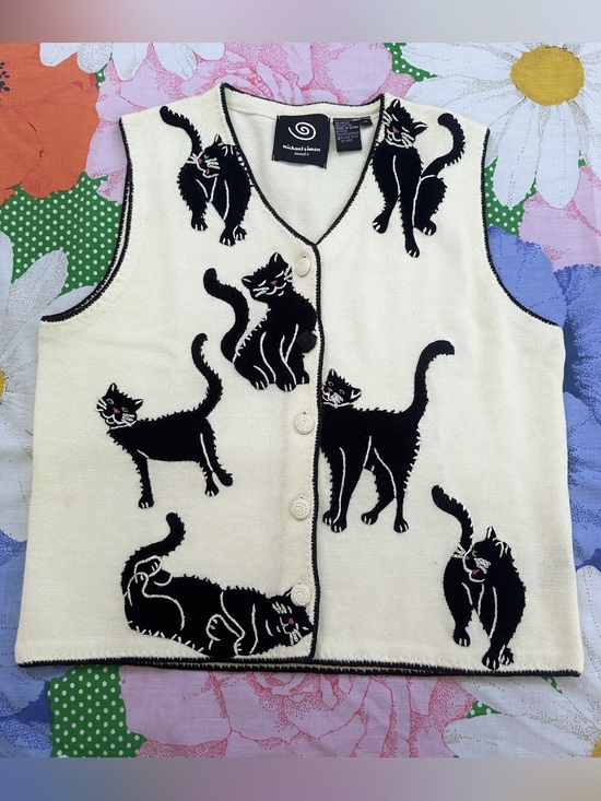 Michael Simon Sweaters - Michael Simon Cat Vest